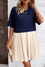 Round Neck Dropped Shoulder Mini Dress
