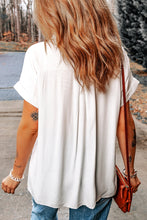 Pocketed Collared Neck Short Sleeve Shirt