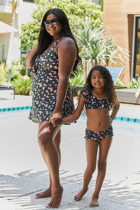 Clear Waters Black Roses Swim Dress