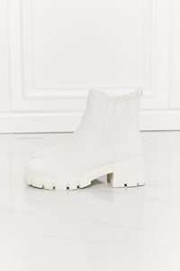 Work For It Matte White Chelsea Boots