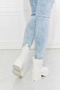 Work For It Matte White Chelsea Boots