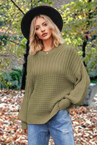 Pippa Round Neck Lantern Sleeve Sweater