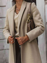 Elise Long Sleeve Longline Coat with Pockets