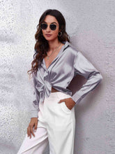 Luciana Collared Neck Buttoned Long Sleeve Shirt