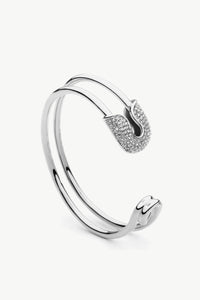 Rhinestone Double Hoop Bracelet - Black Petunia Ct