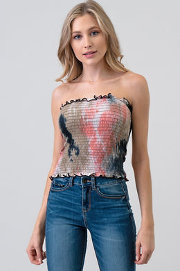 Tie Dye Tube Top - Black Petunia Ct