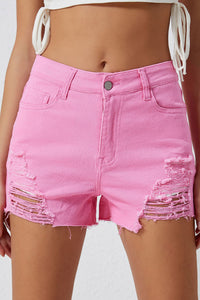 MonaLisa Distressed Denim Shorts