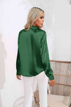 Lucia Lapel Collar Button Up Long Sleeve Shirt