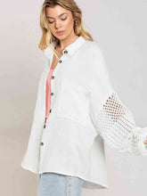 Teresa Openwork Collared Neck Button Front Shirt