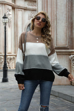 Jordyn Color Block Round Neck Sweater