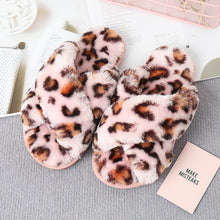 Journee Faux Fur Crisscross Strap Slippers