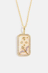Rhinestone Zodiac Necklace