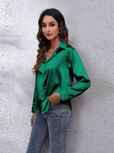Luciana Collared Neck Buttoned Long Sleeve Shirt