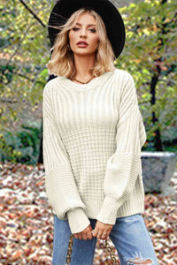 Pippa Round Neck Lantern Sleeve Sweater