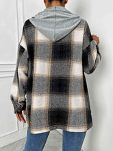 Kali Plaid Drawstring Hooded Jacket
