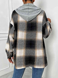 Kali Plaid Drawstring Hooded Jacket