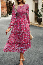 Arabella Smocked Flounce Sleeve Midi Dress