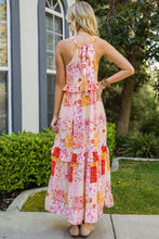 Patchwork Grecian Maxi Dress