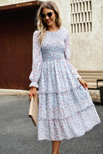 Arabella Smocked Flounce Sleeve Midi Dress
