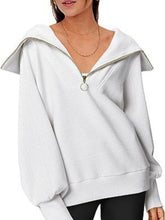 Amira Half-Zip Lantern Sleeve Top