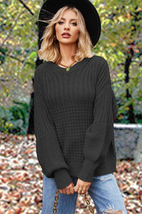 Pippa Round Neck Lantern Sleeve Sweater