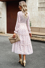Arabella Smocked Flounce Sleeve Midi Dress