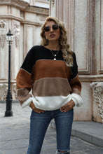 Jordyn Color Block Round Neck Sweater