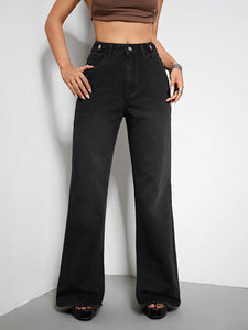 High Waist Straight Jeans