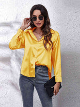 Luciana Collared Neck Buttoned Long Sleeve Shirt
