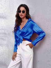 Luciana Collared Neck Buttoned Long Sleeve Shirt