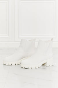 Work For It Matte White Chelsea Boots