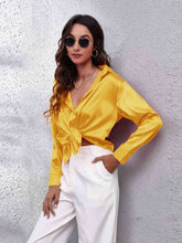 Luciana Collared Neck Buttoned Long Sleeve Shirt