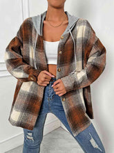 Kali Plaid Drawstring Hooded Jacket