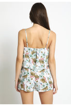 Tropical Print Romper-Cream - Black Petunia Ct