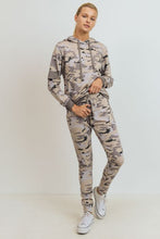 Pastel Camo Pullover Hoodie - Black Petunia Ct