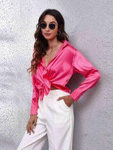 Luciana Collared Neck Buttoned Long Sleeve Shirt