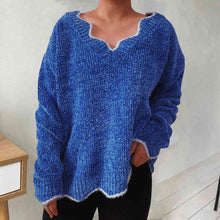 Zeta V-Neck Drop Shoulder Long Sleeve Sweater