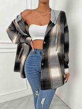Kali Plaid Drawstring Hooded Jacket