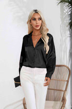 Lucia Lapel Collar Button Up Long Sleeve Shirt