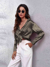Luciana Collared Neck Buttoned Long Sleeve Shirt