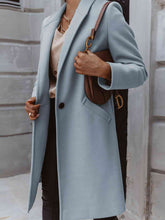 Elise Long Sleeve Longline Coat with Pockets