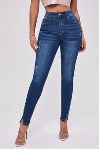 Regina Buttoned Long Jeans