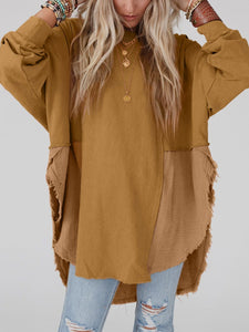 Kaia Curved Hem Dolman Sleeve Top