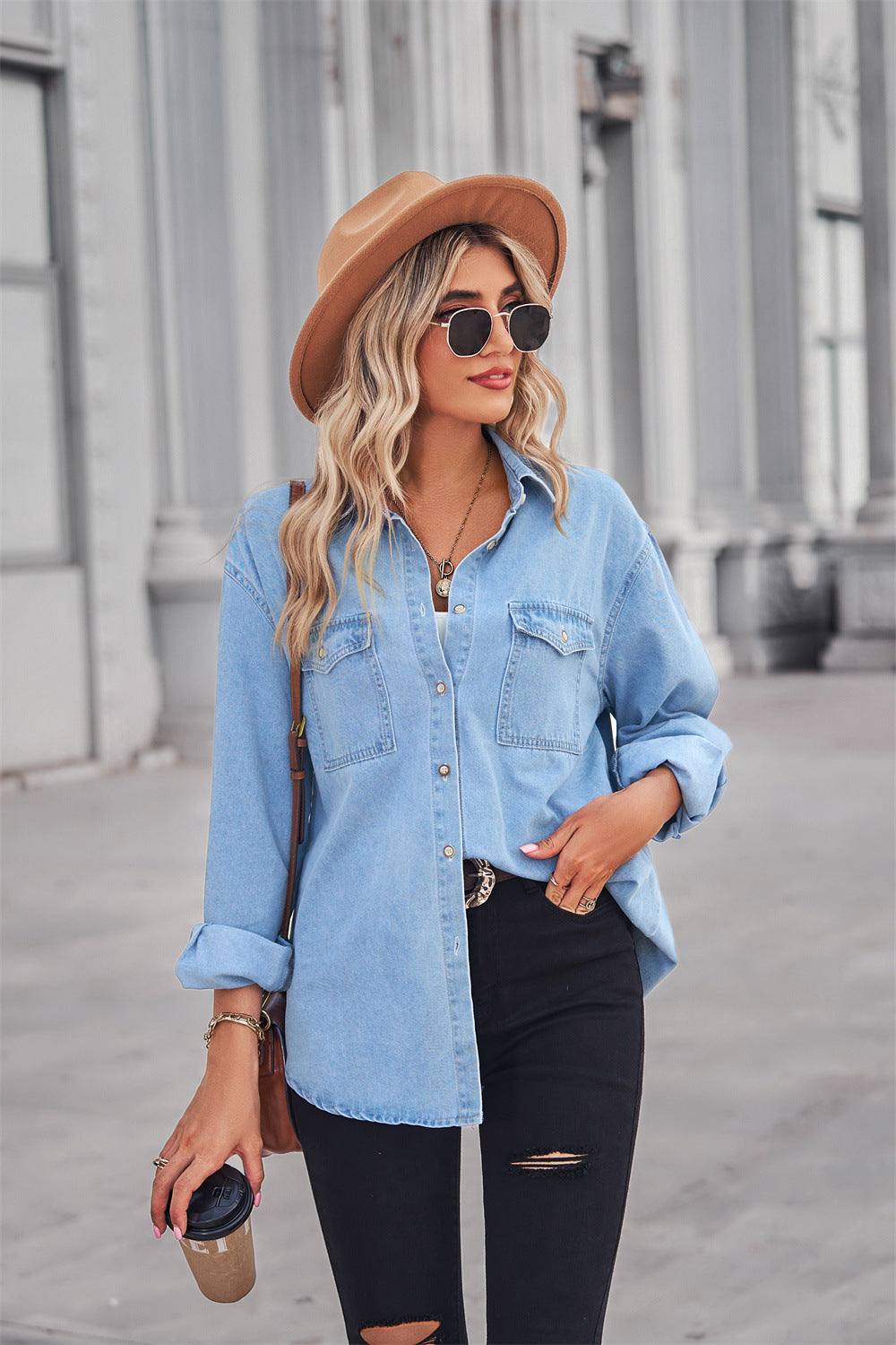 Rosa Denim Top