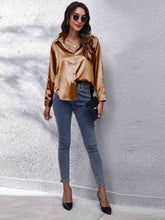 Luciana Collared Neck Buttoned Long Sleeve Shirt