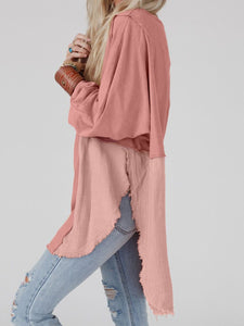 Kaia Curved Hem Dolman Sleeve Top