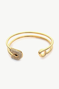 Rhinestone Double Hoop Bracelet - Black Petunia Ct
