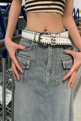 Milani Leather Studded Belt