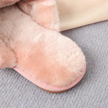 Journee Faux Fur Crisscross Strap Slippers