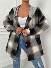 Kali Plaid Drawstring Hooded Jacket